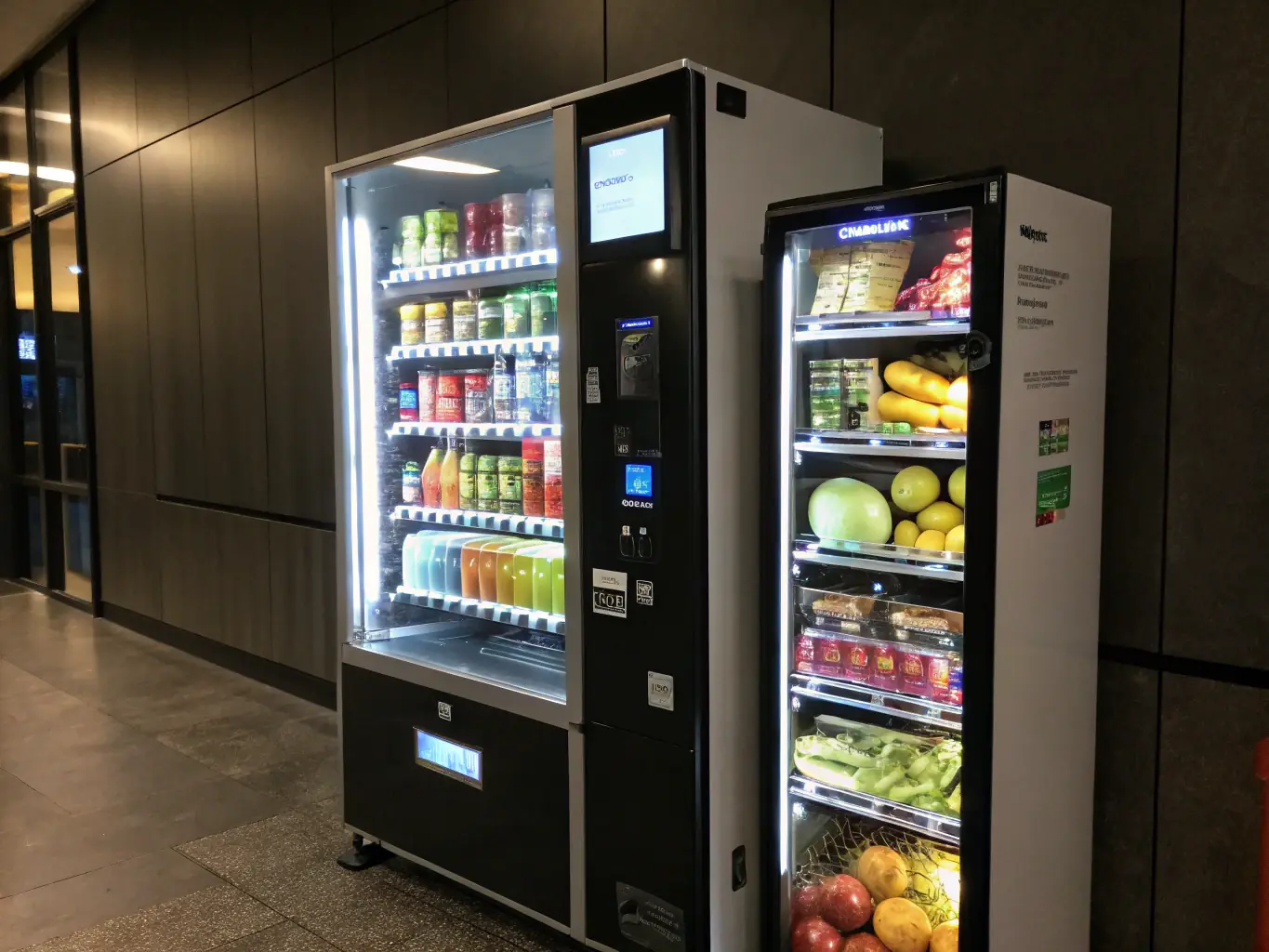 A vending machine displaying a variety of healthy snack options, emphasizing the ability to cater to health-conscious consumers. The image showcases the versatility of Vendai's vending solutions.